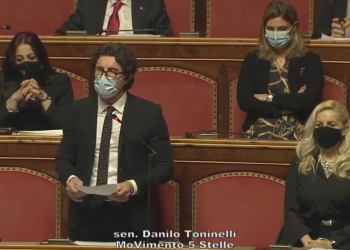 Danilo Toninelli al Senato