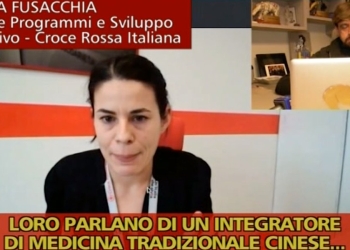 Roberta Fusacchia (Croce Rossa italiana) a Striscia la Notizia