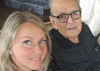 Olga Zakharova con il maestro Ennio Morricone