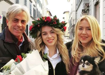 Drusilla Gucci con i genitori Uberto e Stefania