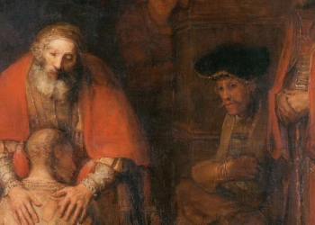 Rembrandt, Il ritorno del figliol prodigo (1668, particolare)