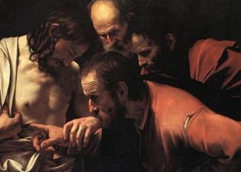 Caravaggio. l'incredulità di Tommaso