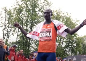 Ekiru, vincitore della Maratona di Milano nel 2019 (foto Youtube)