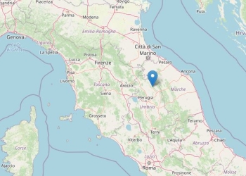 Terremoto a Gubbio oggi (Ingv)