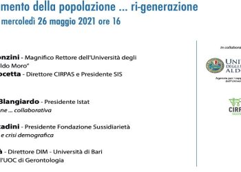 Webinar "Invecchiamento della popolazione... ri-generazione"