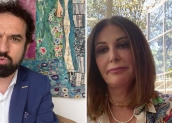 Dino Giarrusso e Daniela Santanché a L'Aria che tira