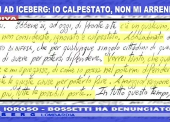 Lettera Massimo Bossetti, Iceberg