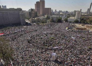Piazza Tahrir, simbolo della Primavera araba egiziana (Lapresse)