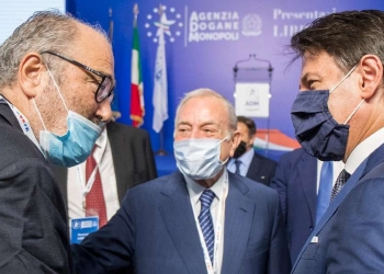 Goffredo Bettini (Pd), Gianni Letta e Giuseppe Conte (LaPresse)