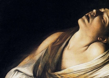 Caravaggio, Maddalena in estasi (1606), particolare