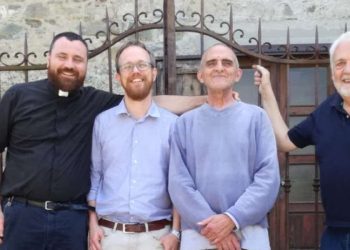 Benedetto Chieffo e Giovanni Ferretti insieme a due amici