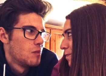 Filippo Ganna e la fidanzata Carlotta Morino, foto Twitter