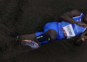 Finale salto triplo Olimpiadi Tokyo - Ihemeje (LaPresse)