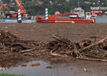Lago di Como esonda (screen CdT, Youtube)