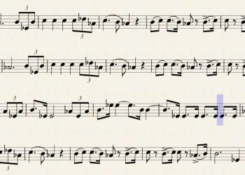 La partitura della ‘Marcia trionfale’ tratta dall’‘Aida’ di Giuseppe Verdi