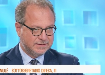 Giorgio Mulè, sottosegretario della Difesa, a La7