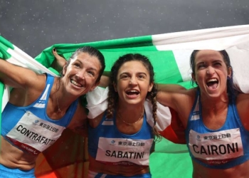 Sabatini, Caironi, Contraffatto: tripletta alle Paralimpiadi (foto Twitter)