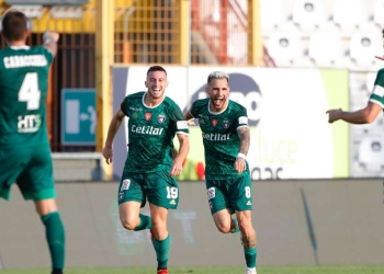 Video Como Pisa - I giocatori del Pisa (Foto LaPresse)