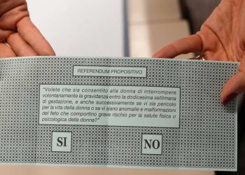 La scheda per votare al referendum su aborto a San Marino (Foto: LaPresse)
