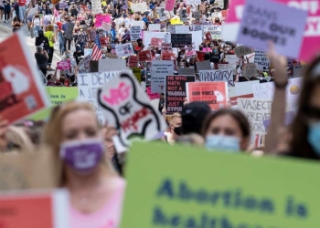 Manifestazione pro-aborto negli Usa (LaPresse)