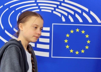 Greta Thunberg a Bruxelles (LaPresse)