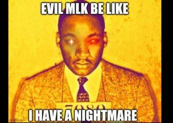 Il meme Evil be like dedicato a Martin Luther King