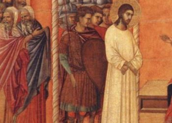 Gesù e Pilato, dipinto di Giotto