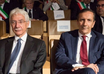 Luigi Gubitosi (d.) con Salvatore Rossi (LaPresse)