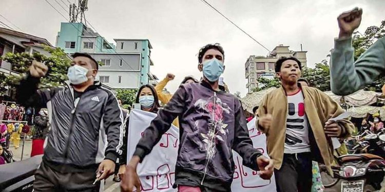 Proteste in Myanmar (LaPresse)