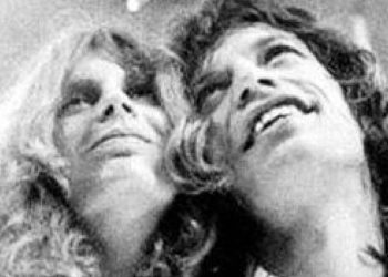 Chris O'Dell con Mick Jagger