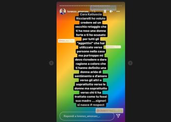 La stories di Lorenzo Amoruso su Instagram