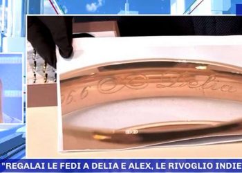 Alex Belli e Delia fedi nuziali