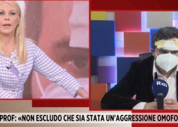 Eleonora Daniele e il professor Enrico Morabito (Storie Italiane, 2022)