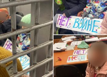 Bambini arrestati per proteste contro guerra in Ucraina