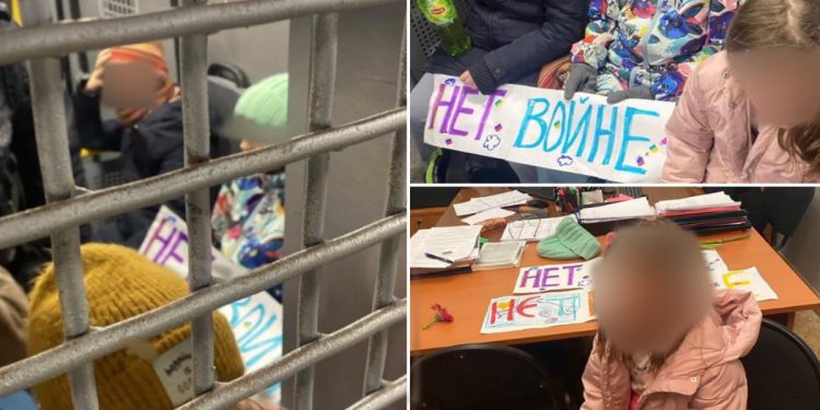 Bambini arrestati per proteste contro guerra in Ucraina