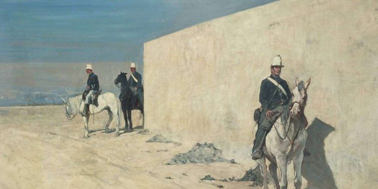 Giovanni Fattori, Vedetta (Il muro bianco), particolare (1872)