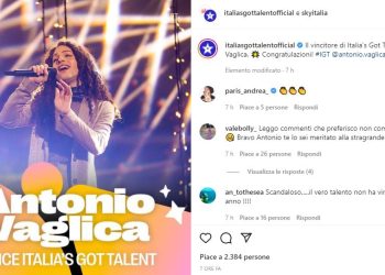 Antonio Vaglica, screen Instagram