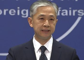 Wang Wenbin, portavoce ministero Esteri Cina (Foto: 2021, LaPresse)