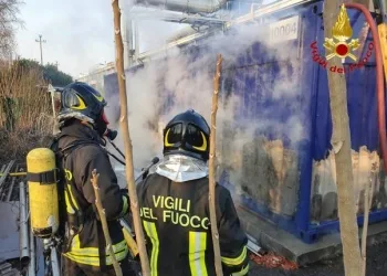 Incendio Gallarate, foto dei Vigili del Fuoco
