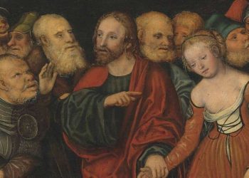 Lucas Cranach il vecchio, Cristo e l'adultera (1540 c.a; particolare)