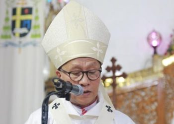 L'arcivescovo di Mandalay, Mons. Marco Twin Win