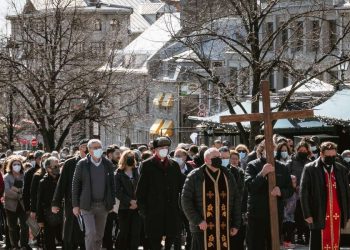 Un momento della Via Crucis a Montreal (foto d'archivio)
