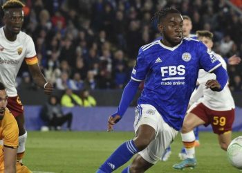 Calciomercato Atalanta - Lookman in azione con la maglia del Leicester City (Foto LaPresse)