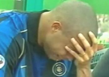 Le lacrime di Ronaldo il 5 maggio 2002