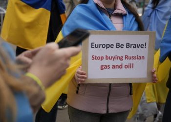 Protesta in Ue sulla guerra in Ucraina