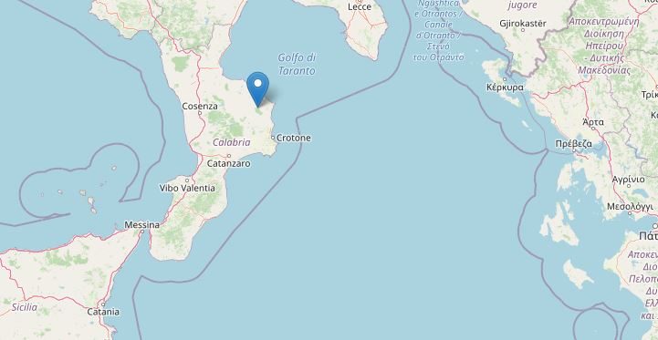 Terremoto Crotone, Ingv