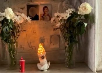 Tomba di Alfredino Rampi profanata (foto TgR Lazio, 2022)