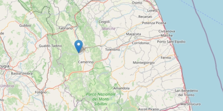 Terremoto oggi Macerata (foto: INGV)