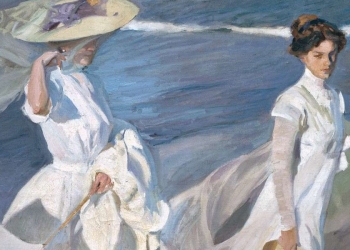 Joaquín Sorolla (Passeggiata in riva al mare (1909, particolare)