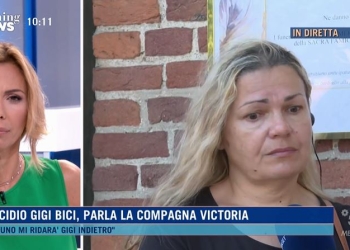 La compagna di Gigi Bici a Morning News